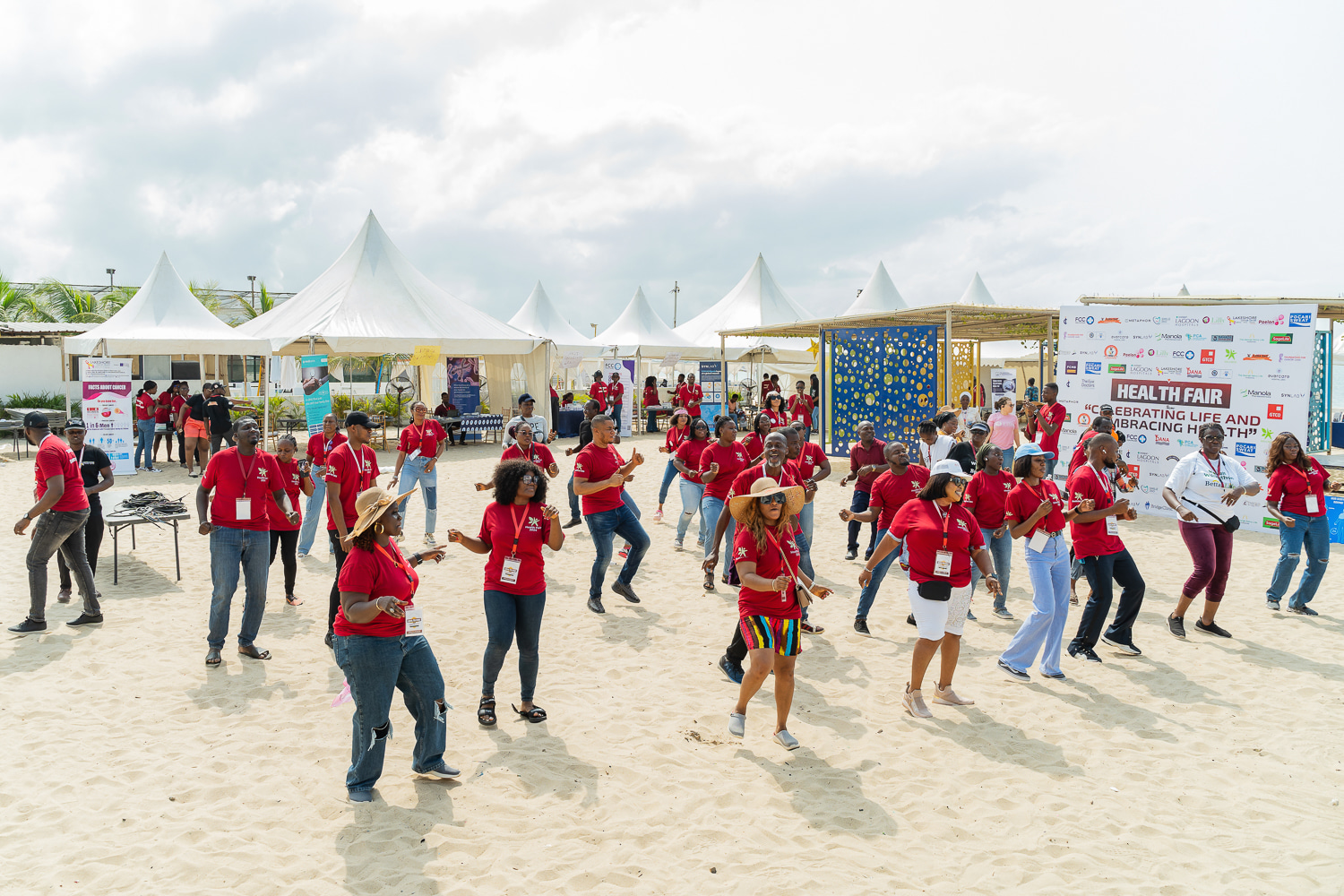 Aerobics at Health fair